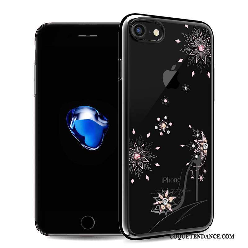 iPhone 7 Coque Noir Étui Strass Protection De Téléphone