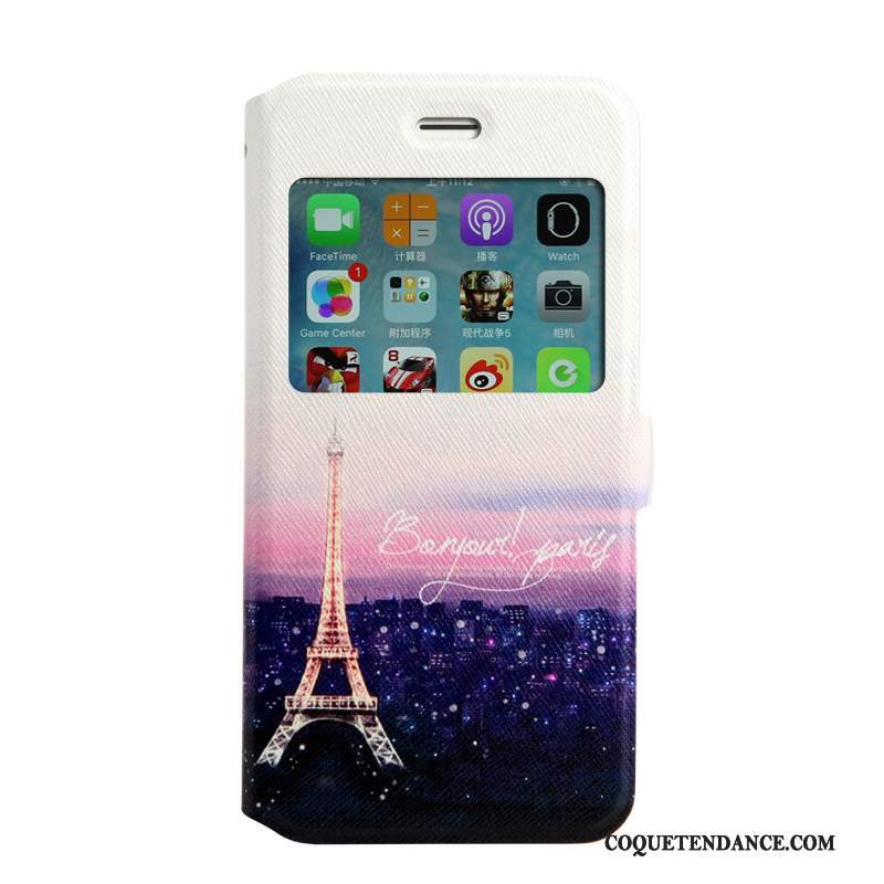 iPhone 7 Coque Peinture Étui En Cuir Dessin Animé Clamshell Protection