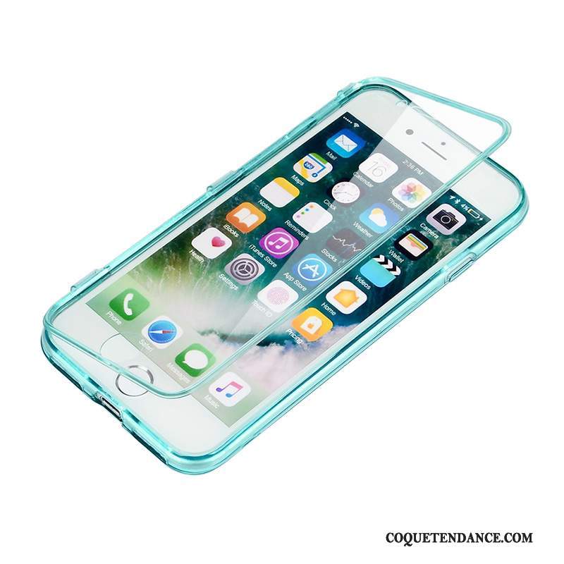iPhone 7 Coque Personnalité Protection Bleu Étui Silicone