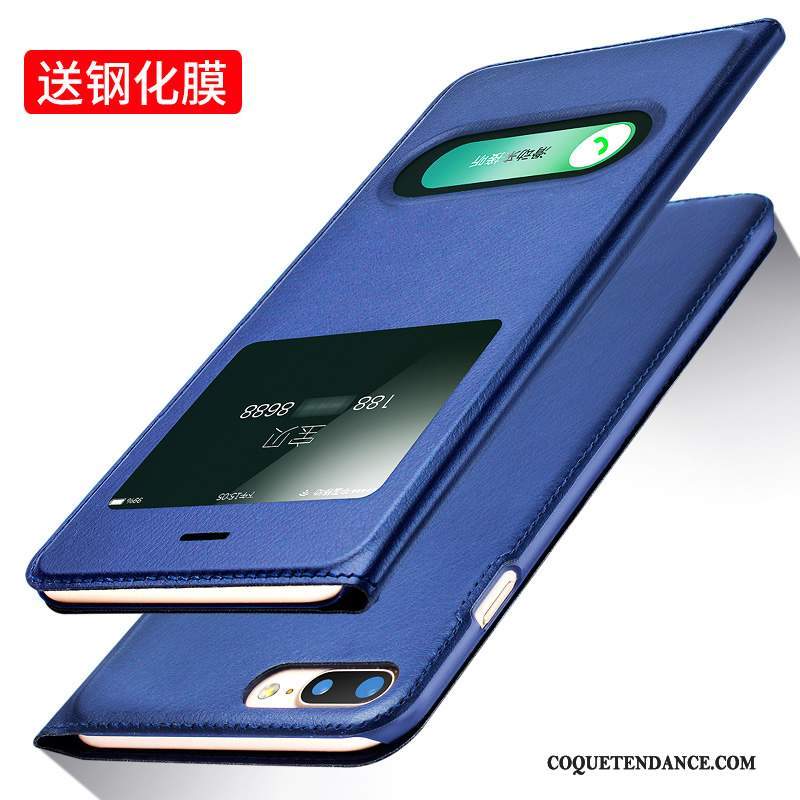 iPhone 7 Coque Étui En Cuir Tout Compris Bleu Incassable Protection