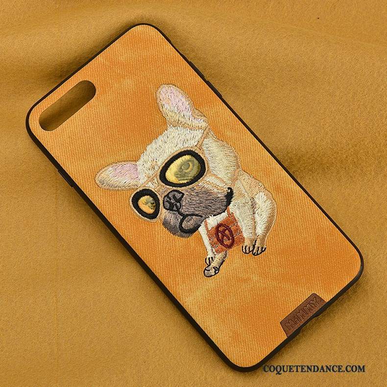 iPhone 7 Plus Coque Chiens De Téléphone Tout Compris Broderie Jaune