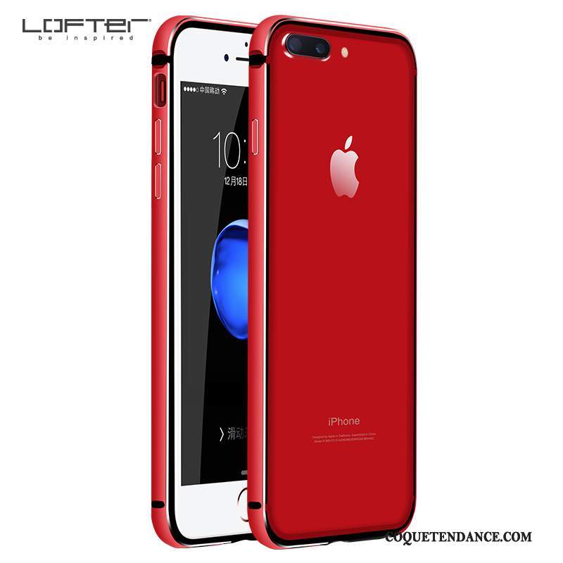 iPhone 7 Plus Coque Créatif Rouge Métal Silicone De Téléphone