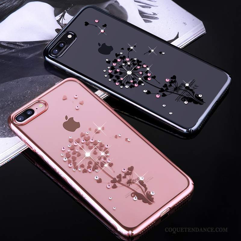 iPhone 7 Plus Coque Luxe Difficile Transparent Rose Tout Compris