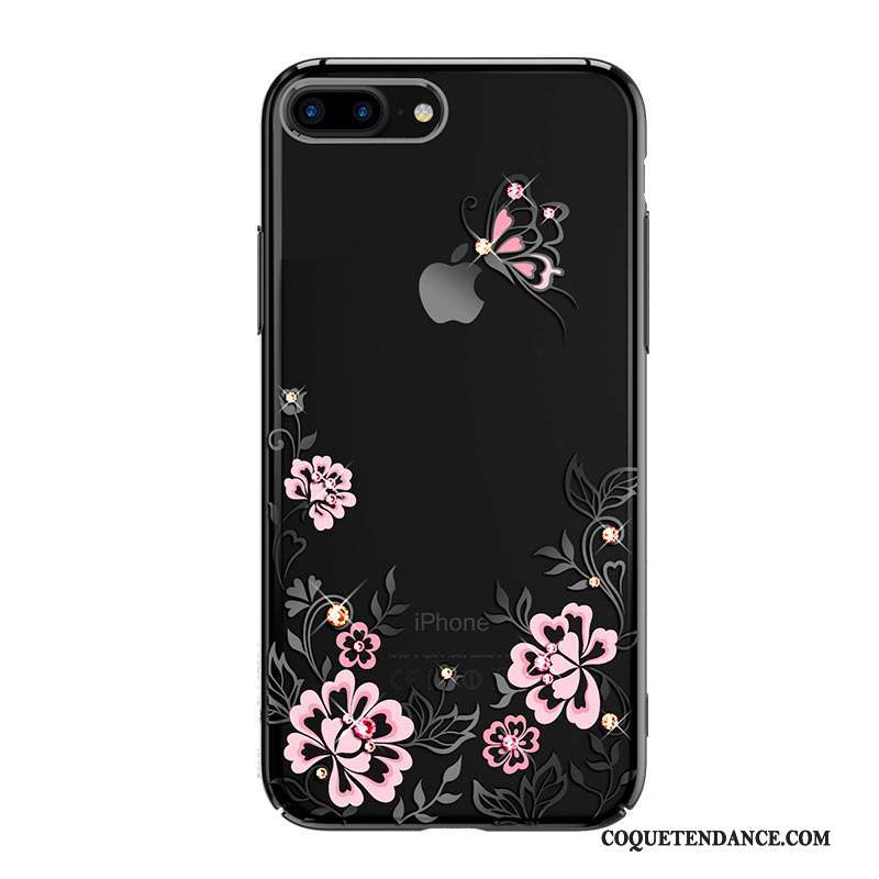 iPhone 7 Plus Coque Or Transparent De Téléphone Incassable Noir