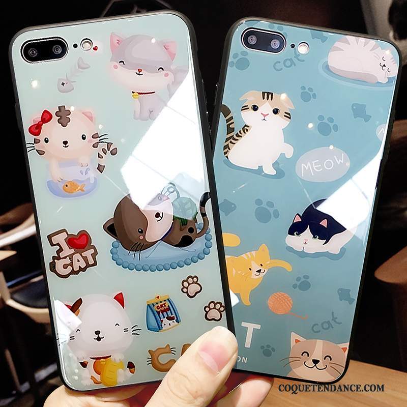 iPhone 7 Plus Coque Personnalité Amoureux Dessin Animé Verre De Téléphone