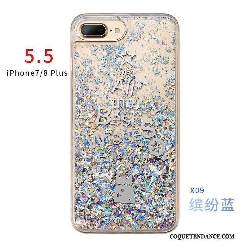 iPhone 7 Plus Coque Quicksand Silicone Protection De Téléphone Bleu