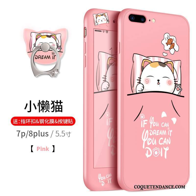 iPhone 7 Plus Coque Silicone Incassable Étui Dessin Animé Rose