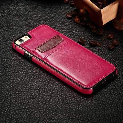 iPhone 8 Coque Couvercle Arrière De Téléphone Étui En Cuir Tout Compris Rouge