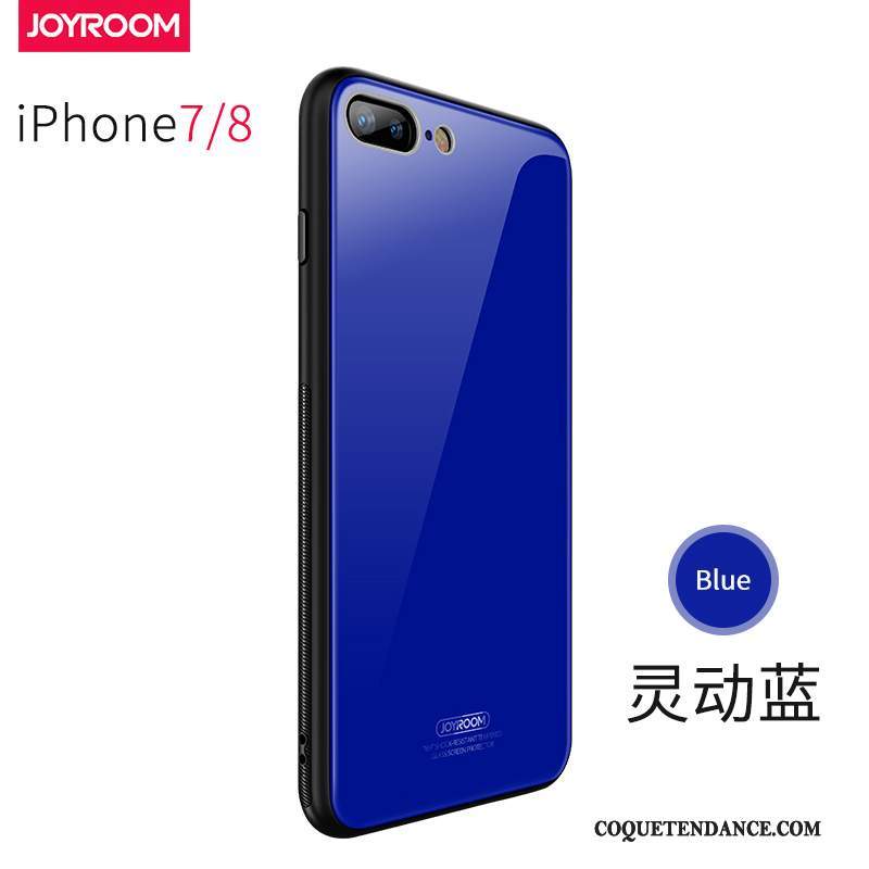 iPhone 8 Coque Incassable Bleu Verre Nouveau
