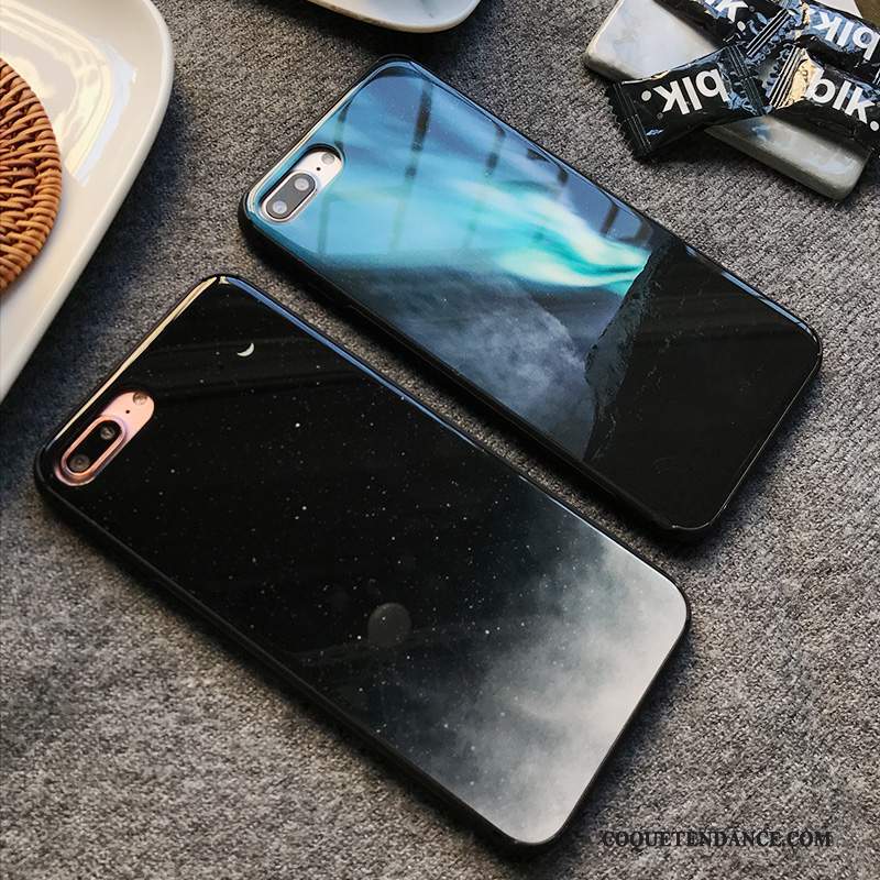 iPhone 8 Coque Noir Créatif Tendance Silicone Personnalité