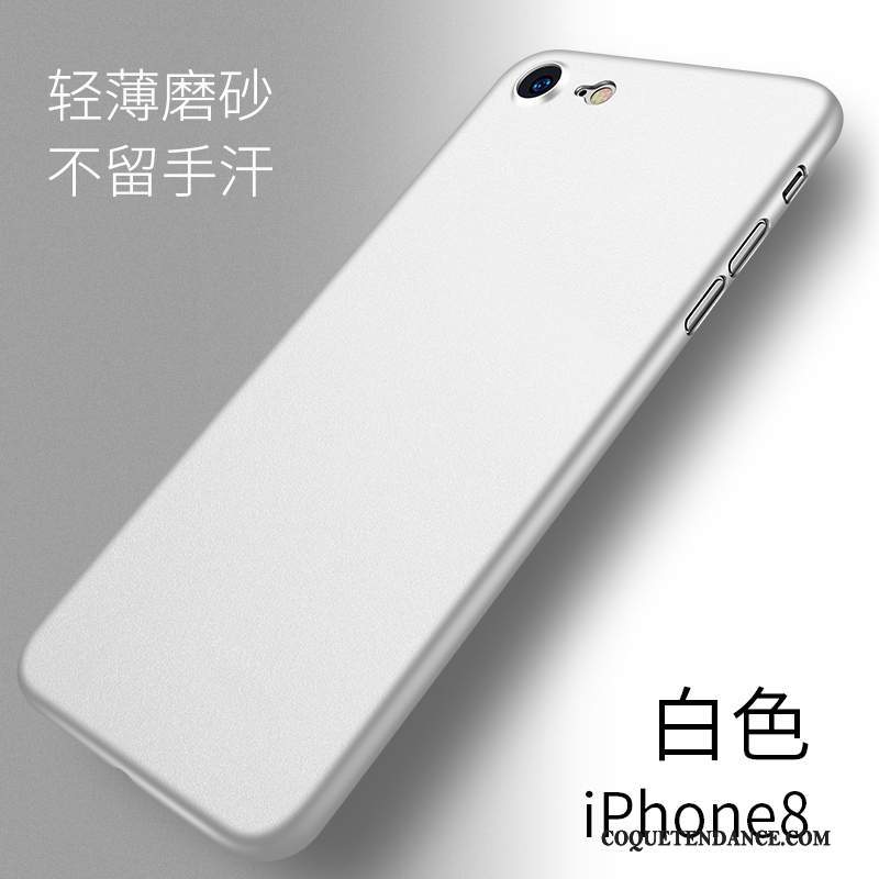 iPhone 8 Coque Tout Compris Protection Délavé En Daim Étui Blanc