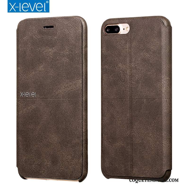 iPhone 8 Coque Étui De Téléphone Étui En Cuir Très Mince Housse