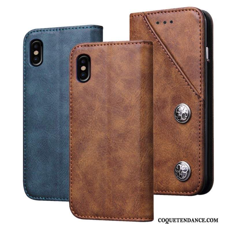 iPhone 8 Coque Étui En Cuir Protection Incassable Housse De Téléphone