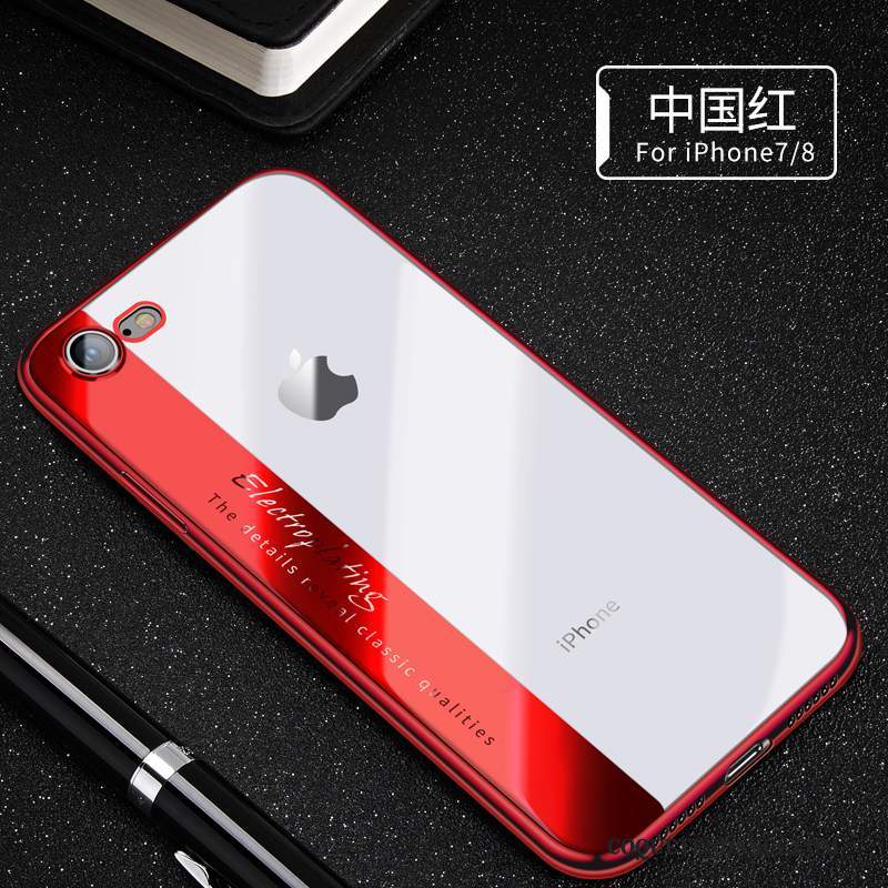 iPhone 8 Coque Étui Tendance Fluide Doux Rouge De Téléphone