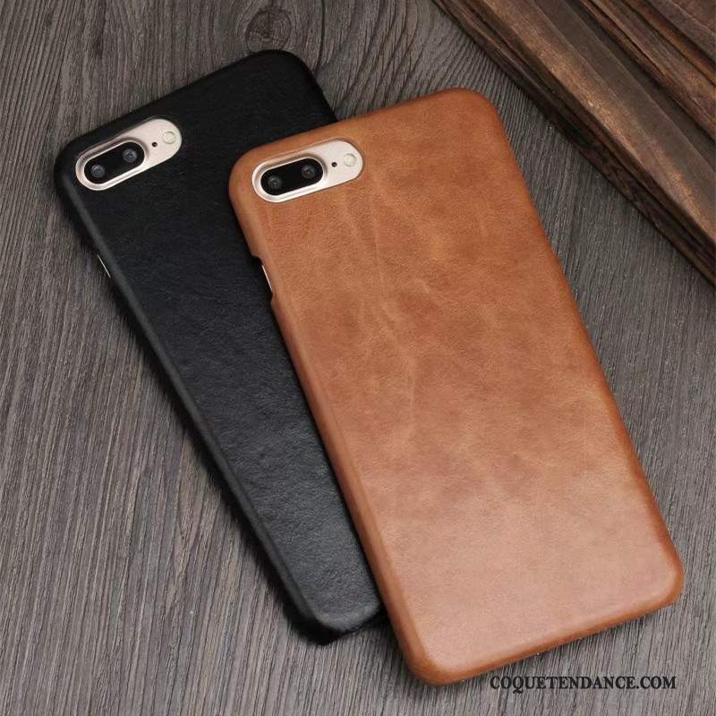 iPhone 8 Plus Coque Cuir Véritable Incassable Business Protection Étui