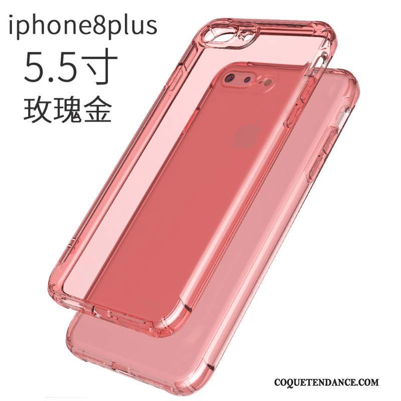 iPhone 8 Plus Coque De Téléphone Rose Silicone Incassable Fluide Doux