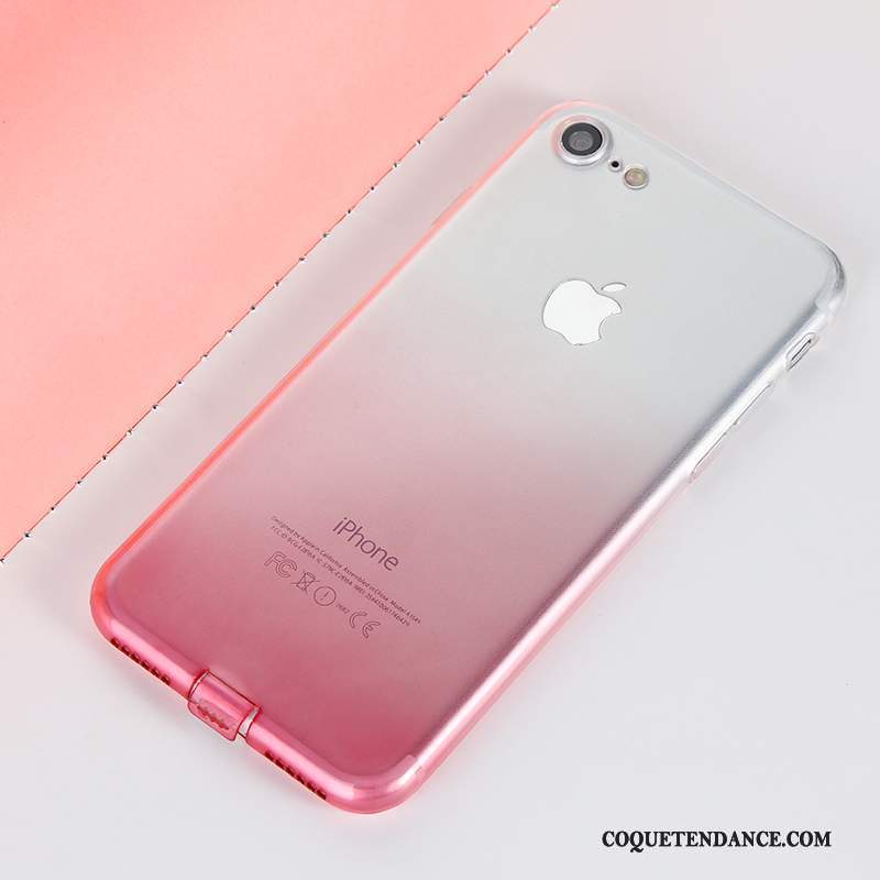 iPhone 8 Plus Coque De Téléphone Silicone Rouge Créatif Dégradé De Couleur