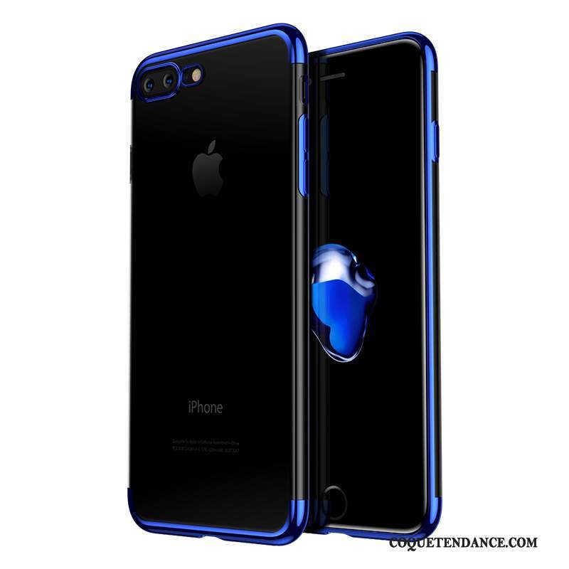 iPhone 8 Plus Coque Fluide Doux Bleu Silicone De Téléphone Étui