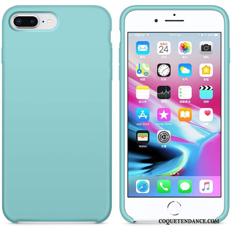 iPhone 8 Plus Coque Fluide Doux Nouveau Étui Silicone Marque De Tendance