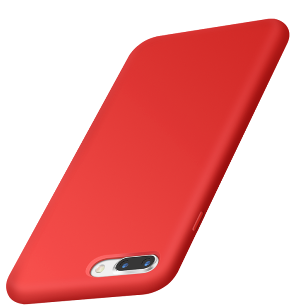 iPhone 8 Plus Coque Fluide Doux Silicone Tendance Rouge Protection