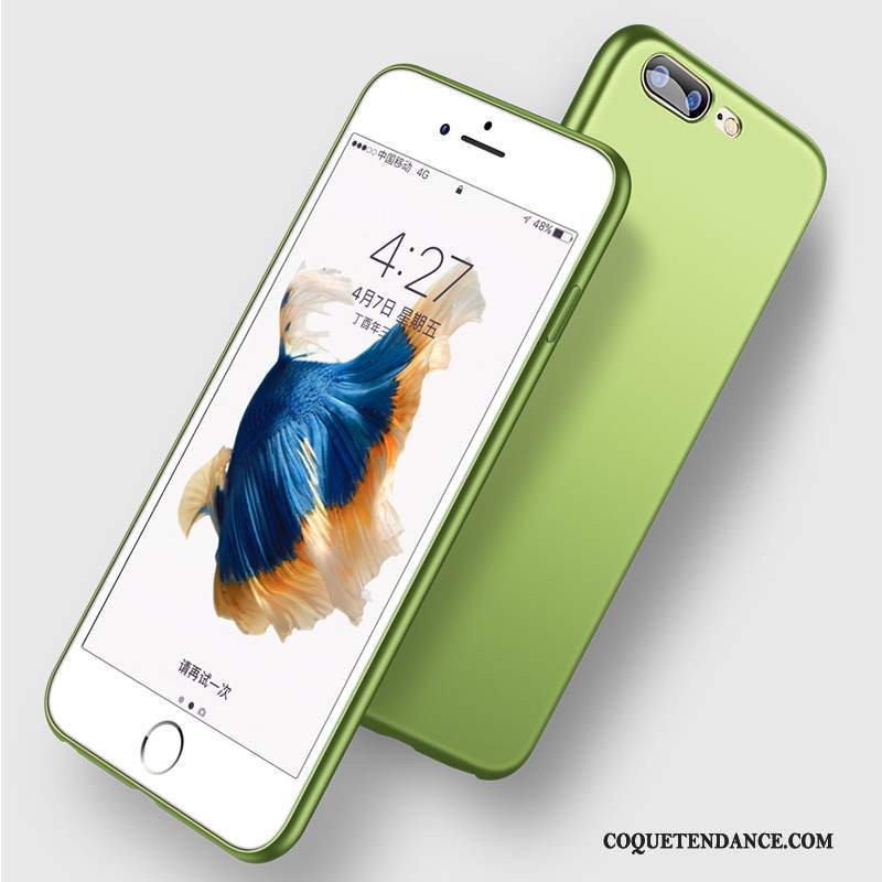 iPhone 8 Plus Coque Fluide Doux Très Mince De Téléphone Vert Tendance