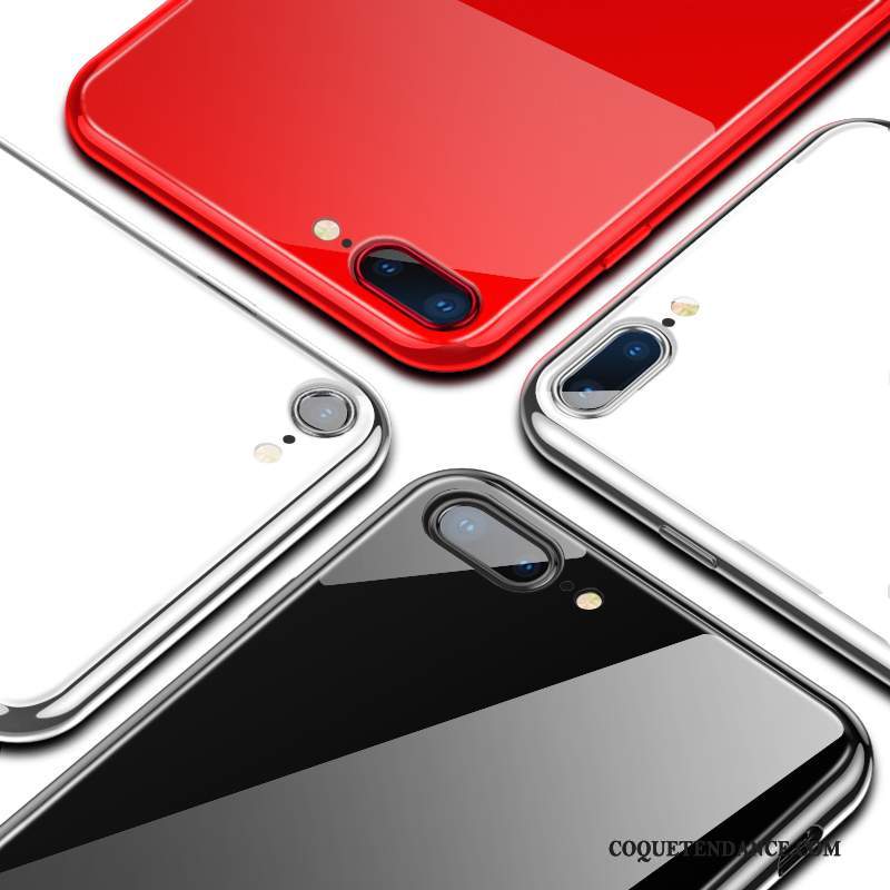 iPhone 8 Plus Coque Multicolore Étui Paillette Noir Marque De Tendance
