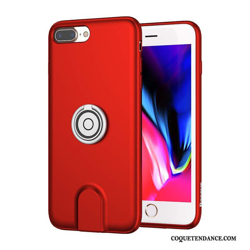 iPhone 8 Plus Coque Rouge De Téléphone À Bord Anneau