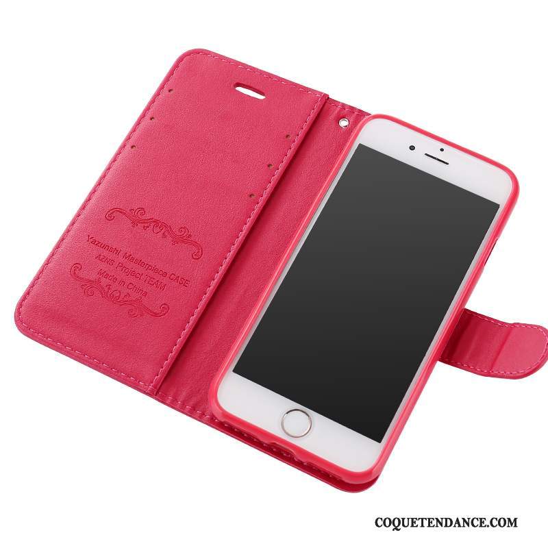 iPhone 8 Plus Coque Silicone Incassable Étui En Cuir Protection Rouge
