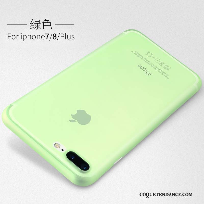 iPhone 8 Plus Coque Transparent Nouveau Très Mince Délavé En Daim Étui