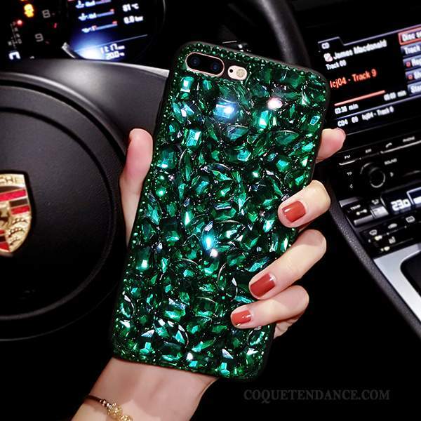 iPhone 8 Plus Coque Étui Luxe Silicone Vert De Téléphone