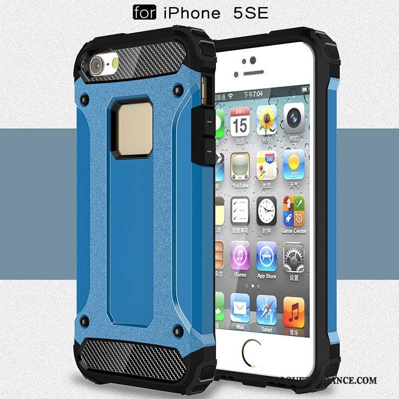 iPhone Se Coque Étui Noir Tout Compris Incassable Silicone