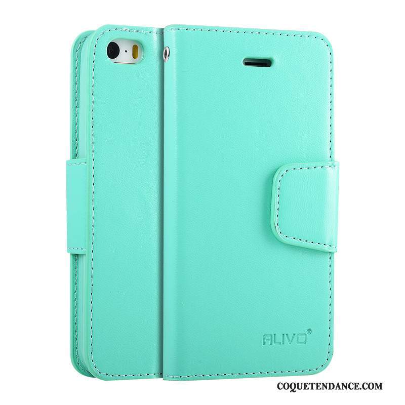 iPhone Se Coque Étui Vert Silicone Fluide Doux