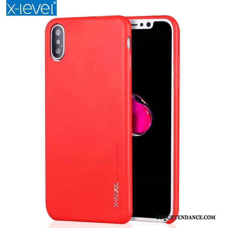 iPhone X Coque Créatif Incassable Très Mince Rouge Étui