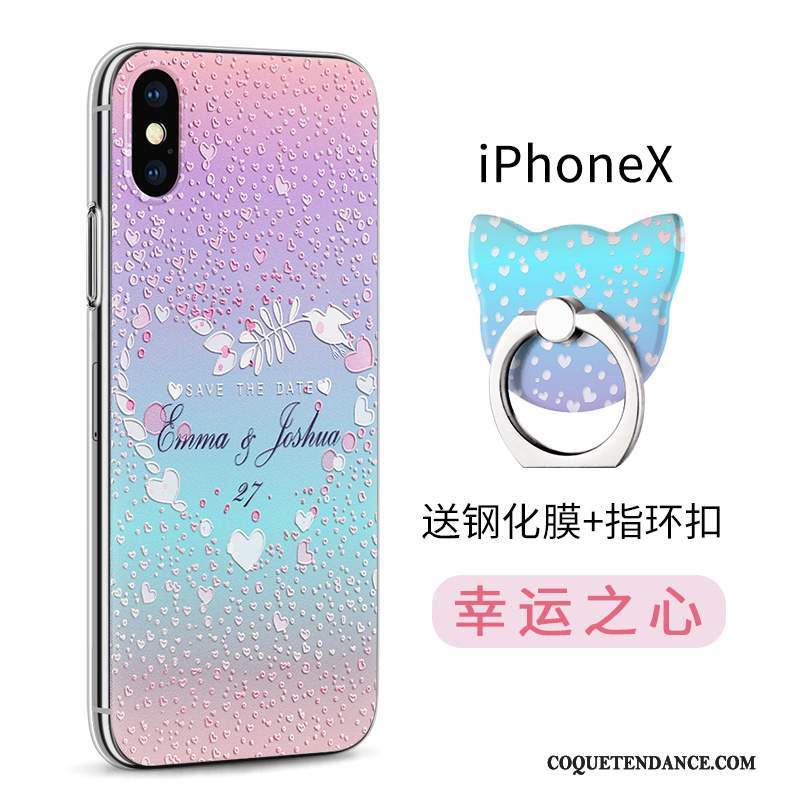 iPhone X Coque Multicolore Protection Étui Transparent Nouveau