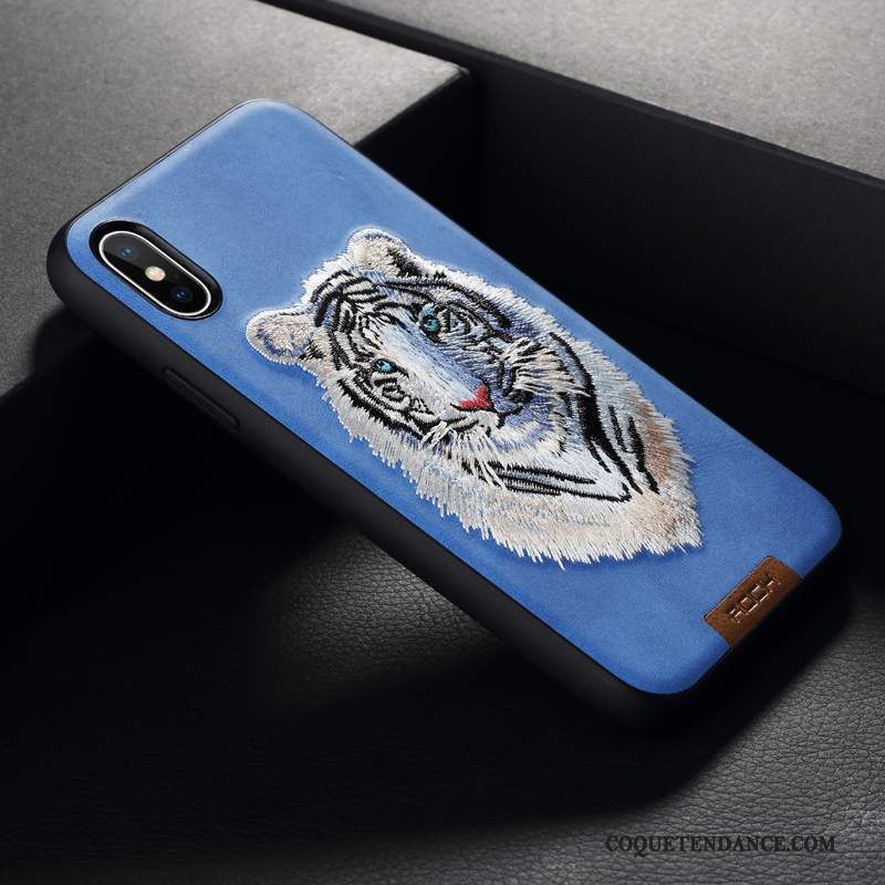 iPhone X Coque Nouveau De Téléphone Difficile Luxe Bleu