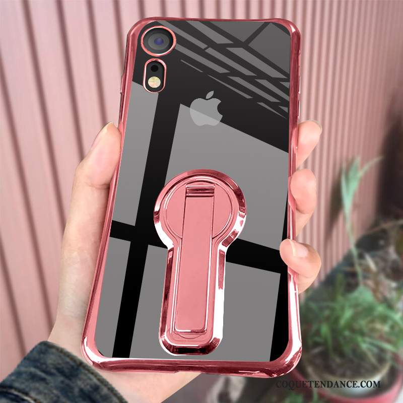 iPhone Xr Coque Tout Compris Net Rouge Transparent Incassable Marque De Tendance