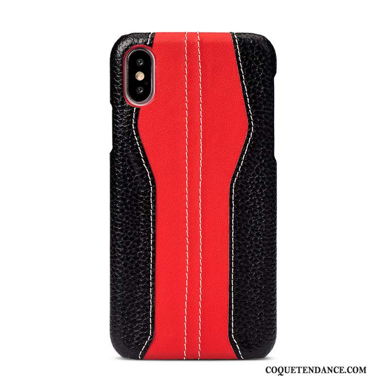 iPhone Xs Coque Créatif Personnalisé Cuir Véritable Marque De Tendance Mode