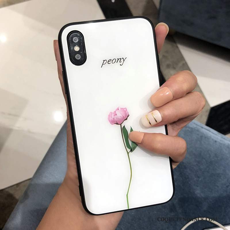 iPhone Xs Coque Tout Compris Blanc Nouveau Fleur De Téléphone