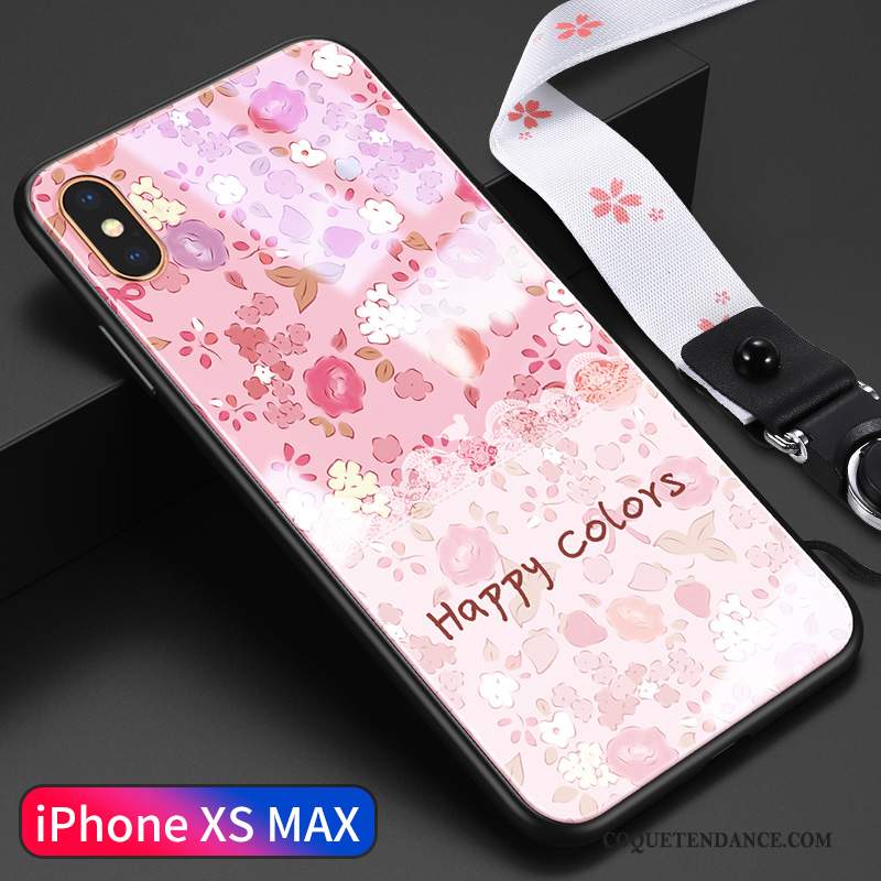 iPhone Xs Max Coque Marque De Tendance Verre Très Mince Net Rouge Nouveau