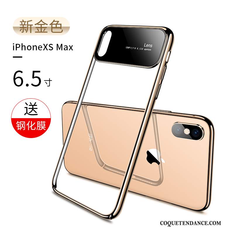 iPhone Xs Max Coque Tout Compris De Téléphone Nouveau Transparent Or