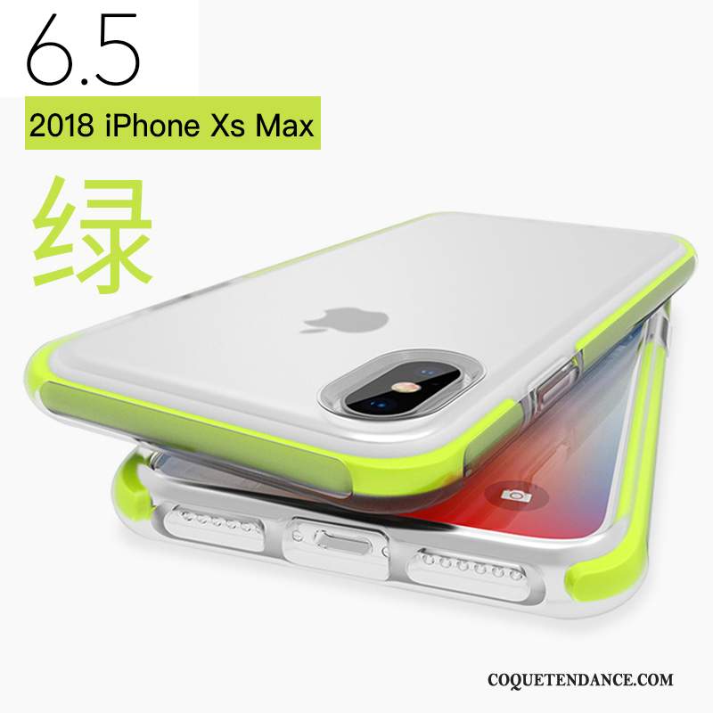 iPhone Xs Max Coque Transparent Silicone Délavé En Daim Étui