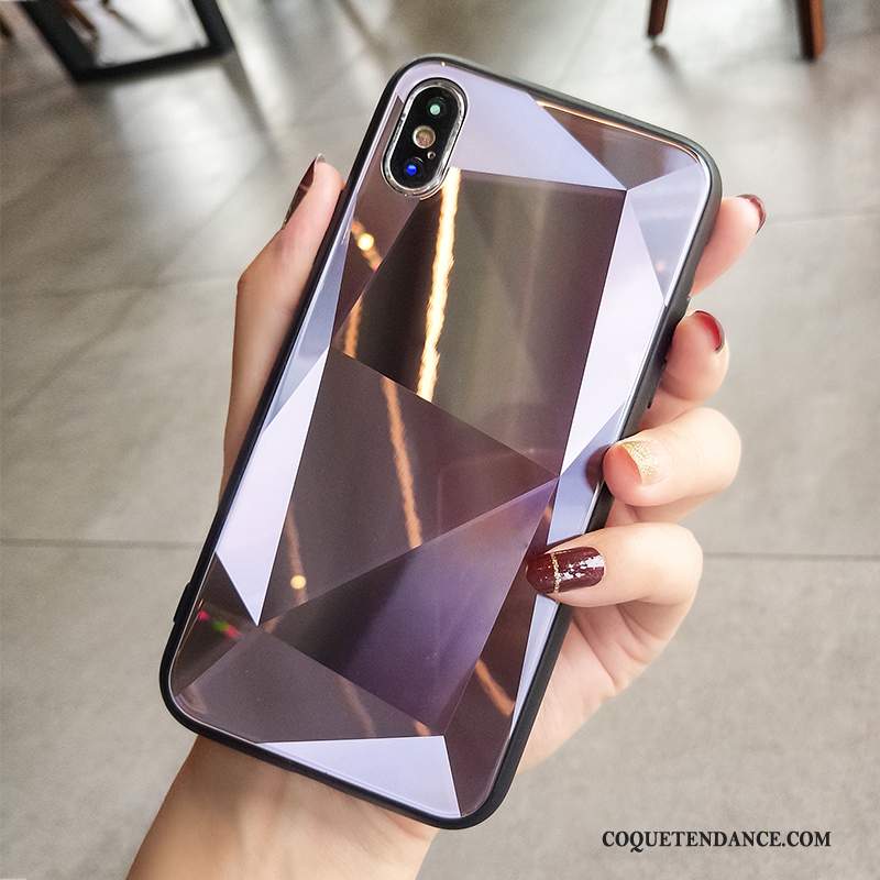 iPhone Xs Max Coque Violet Clair Europe De Téléphone Net Rouge